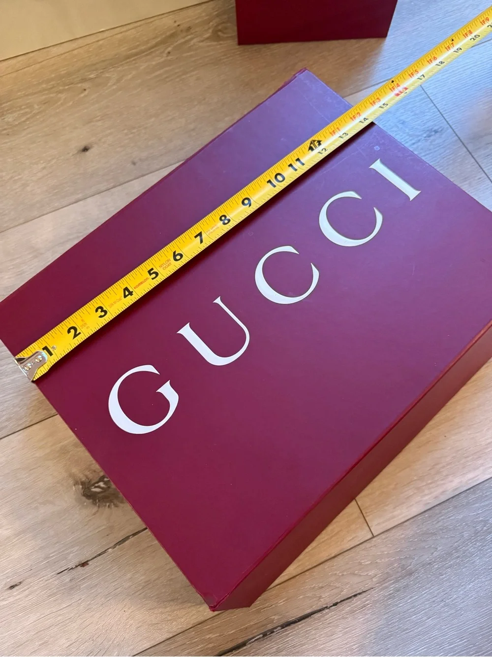 Gucci Burgundy Gift Boxes with Gucci Silver Shopping Bag